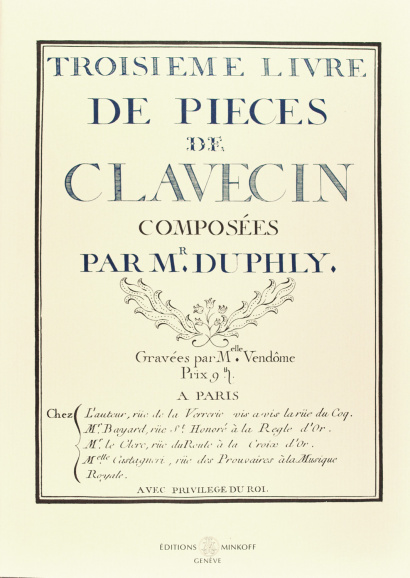 DUPHLY, Jacques (1715–1789): Troisième livre