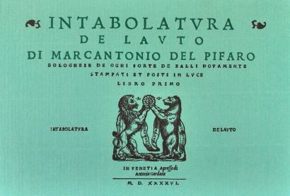 PIFARO, Marcantonio del (16th c.): Intabolatura