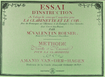 ROESER, Valentin (c.1735–1782) & VAN DER HAGEN, Armand: Essai d’instruction