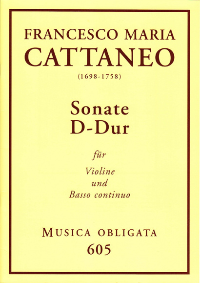 Cattaneo, Francesco Maria (1698-1758): Violin-Sonaten- Sonate D-Dur