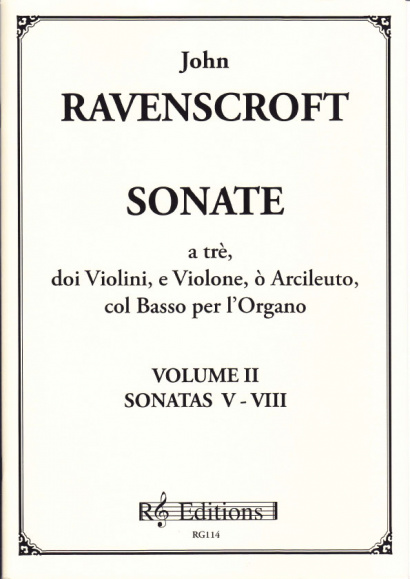 Ravenscroft, John (?-1708): Trio Sonatas op. 1- Band II - Sonaten 5 - 8