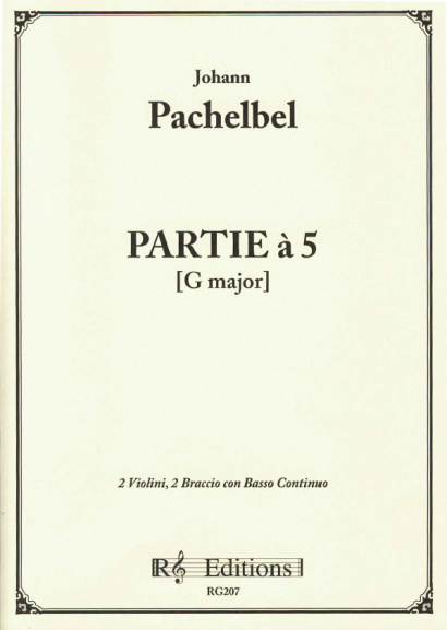 Pachelbel, Johann (1653-1706): Partie à 5 in G-Dur