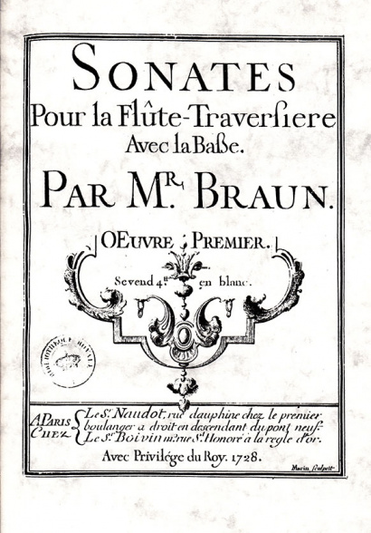 Braun, Jean Daniel (18. Jh.): 6 Sonates