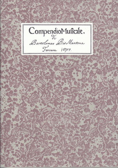 Bismantova, Bartolomeo: Compendio musicale
