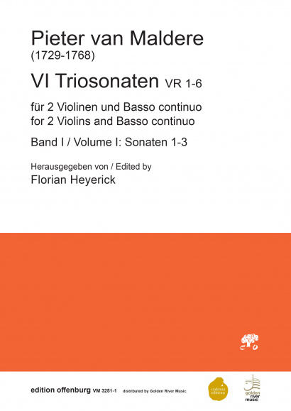 Maldere, Piere van (1729–1768):6 Trio-Sonaten(Nr. 1–3 in D, G und A Dur)