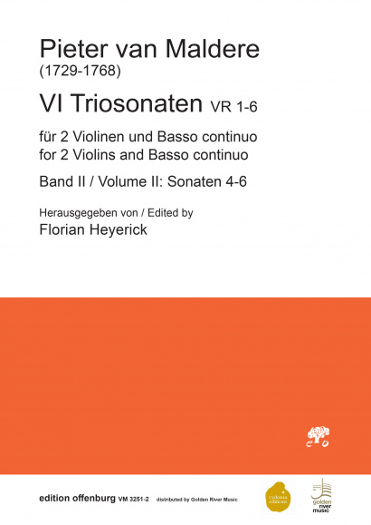 Maldere, Piere van (1729–1768):6 Trio-Sonaten(Nr. 4–6 in C-Dur, Es- Dur und d-Moll)