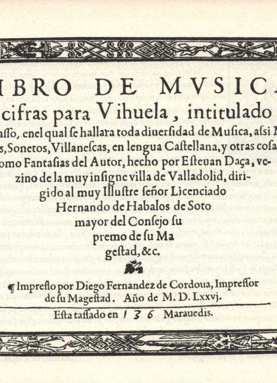 Esteban Daza - Libro de Musica en Cifras para Vihuela intitulado el Parnasso