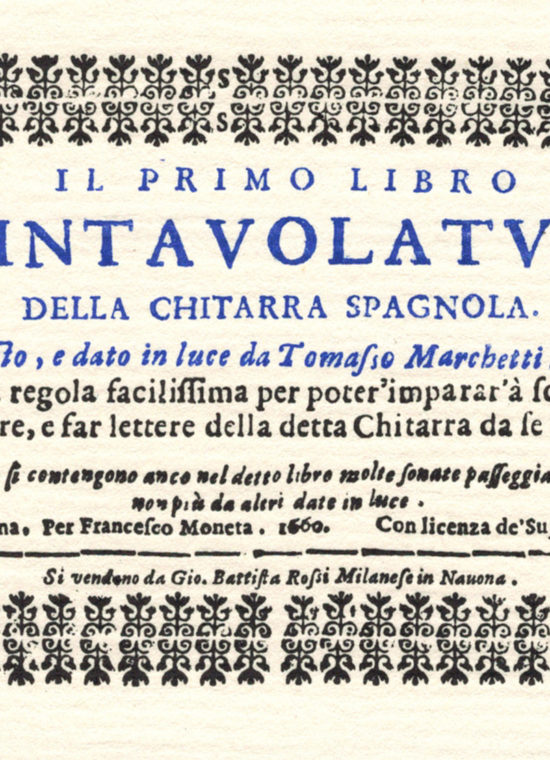 Tomasi Marchetti Romano - Il primo libro D'Intavolatura della Chitarra Spagnola, Roma 1660