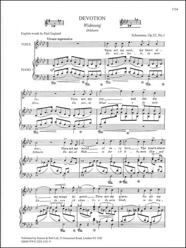 Schumann, Robert - Widmung (Devotion) (B - G flat)