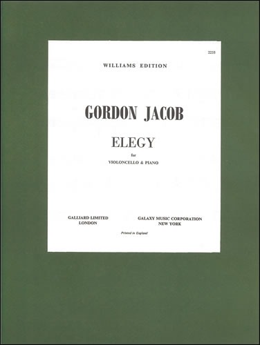 Jacob, Gordon - Elegy for Cello and Piano
