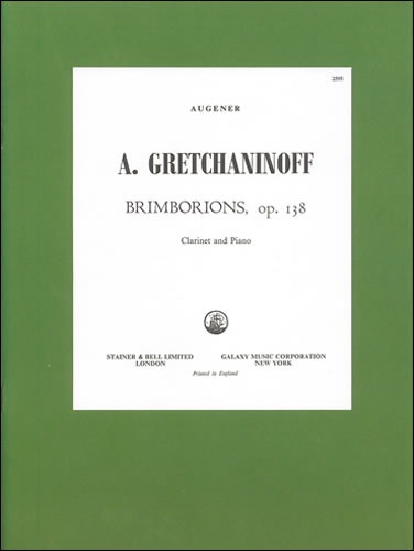 Grechaninoff, Alexander - Brimborions for Clarinet and Piano