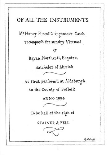 Northcott, Bayan - Of All the Instruments...