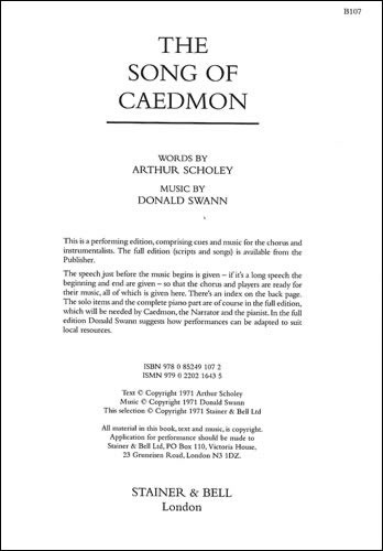 Swann, Donald - The Song of Caedmon. Chorus Part