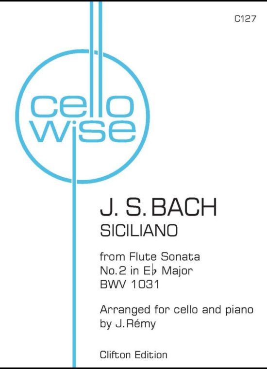 Bach, J S - Siciliano from Flute Sonata No. 2. Cello & Piano