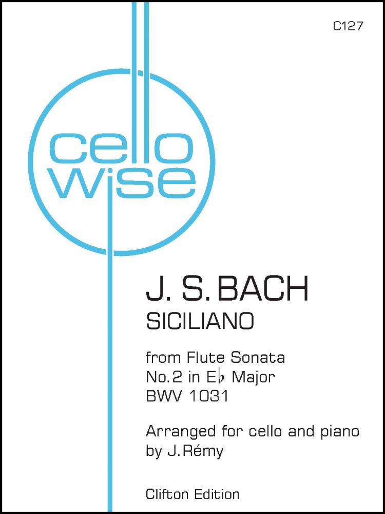Bach, J S - Siciliano from Flute Sonata No. 2. Cello & Piano
