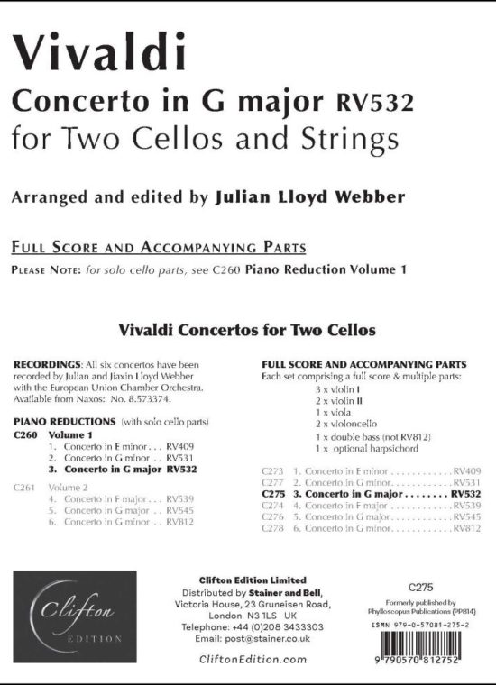 Vivaldi, Antonio - Concerto in G major, RV532