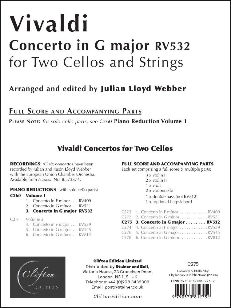 Vivaldi, Antonio - Concerto in G major, RV532