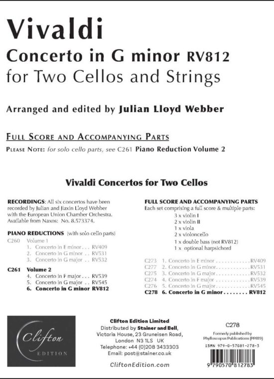 Vivaldi, Antonio - Concerto in G minor, RV812