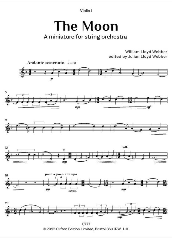 Lloyd Webber, W. S. - The Moon (Vioiln 1 part)