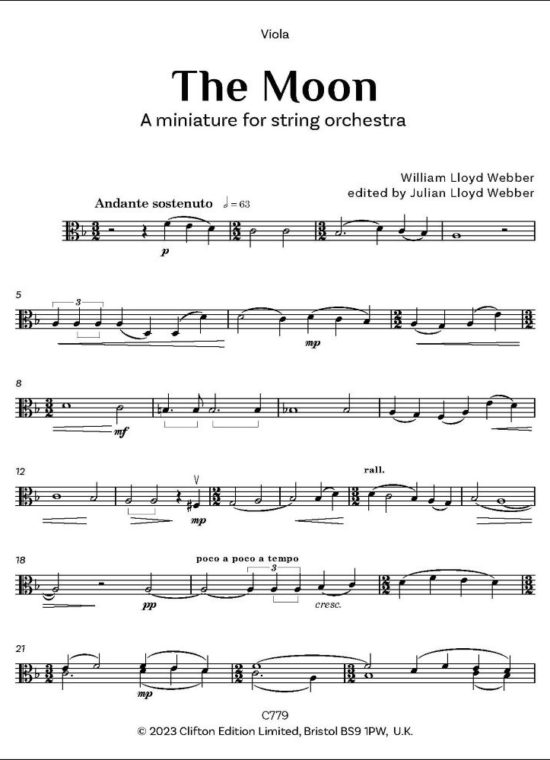 Lloyd Webber, W. S. - The Moon (Viola part)