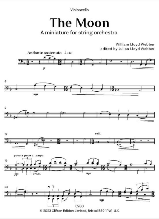 Lloyd Webber, W. S. - The Moon (Cello part)