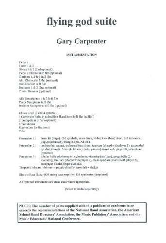 Carpenter, Gary - Flying God Suite (UK parts only)