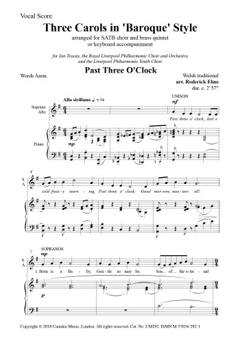 Elms, Roderick - Three Carols in Baroque Style
