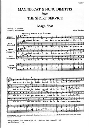 Weelkes, Thomas - Magnificat and Nunc Dimittis (The Short Service)