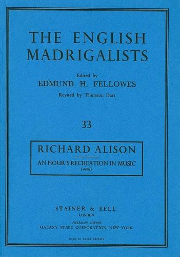 Alison, Richard - An Hour’s Recreation in Musicke (1606)