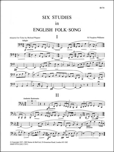 Vaughan Williams, Ralph - Six Studies in English Folk Song for Tuba