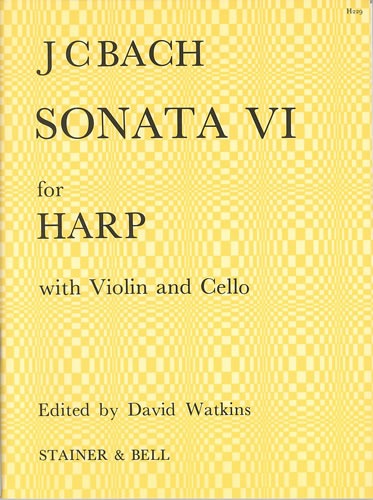 Bach, J C - Sonata No. VI in B flat. Violin, Cello and Harp (or Piano)