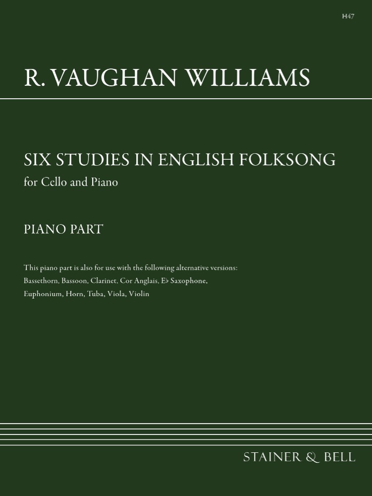 Vaughan Williams, Ralph - Six Studies in English Folk Song. Piano Accompaniment