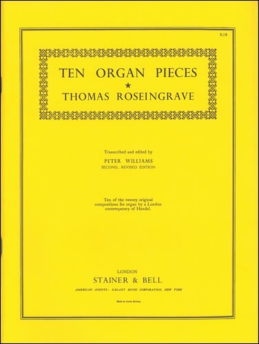 Roseingrave, Thomas - Ten Organ Pieces