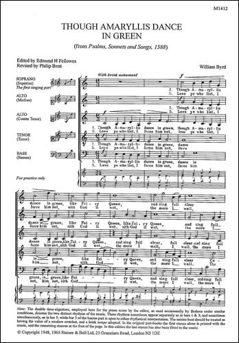 Byrd, William - Though Amaryllis dance in green