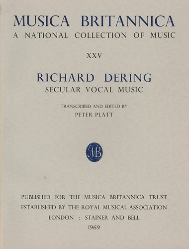 Dering, Richard - Secular Vocal Music