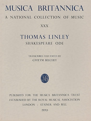 Linley, Thomas Jnr - A Shakespeare Ode