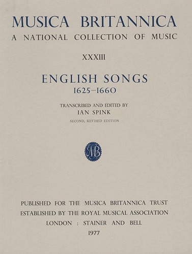 Spink, Ian (ed) - English Songs 1625-1660