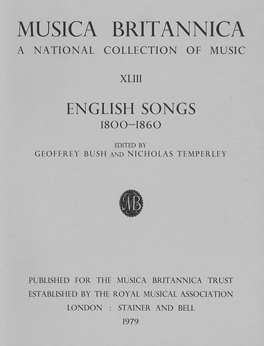 Bush/Temperley (ed) - English Songs 1800-1860