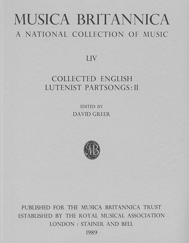 Greer, David (ed) - Collected English Lutenist Partsongs II