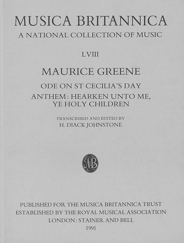 Greene, Maurice - Ode on St Cecilia's Day and Anthem: Hearken unto me