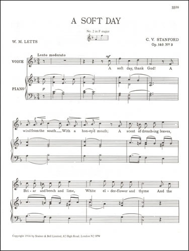 Stanford, Charles Villiers - A Soft Day (F - F)