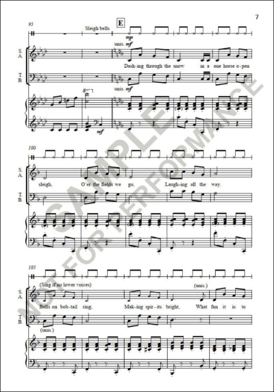 Cottee, Andrew - Jingle Bells (upper or mixed voices). Vsc