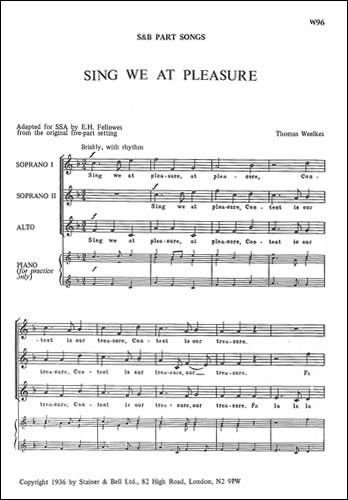 Weelkes, Thomas - Sing we at pleasure