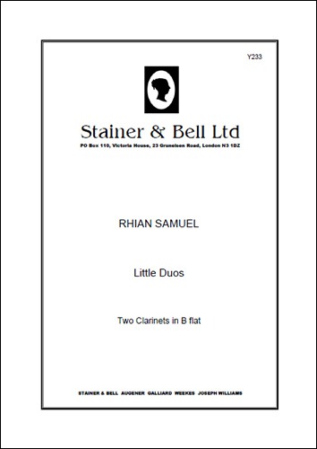 Samuel, Rhian - Little Duos. 2 Clarinets (2 copies supplied)