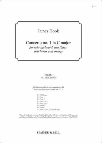 Hook, James - Concerto no. 1 in C major. Score and Parts