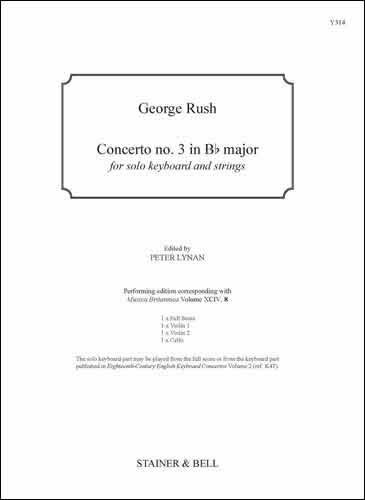 Rush, George - Concerto no. 3 in B flat major. Score & Parts