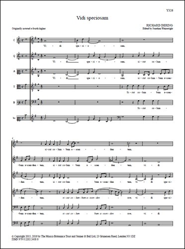 Dering, Richard - Vidi speciosam