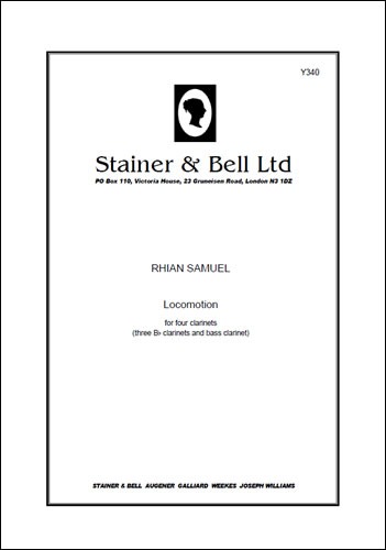 Samuel, Rhian - Locomotion. Clarinet Quartet