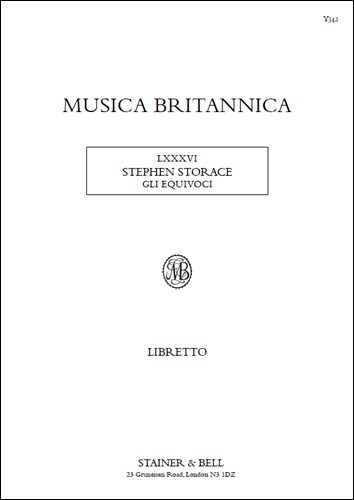 Storace, Stephen - Gli Equivoce. Libretto