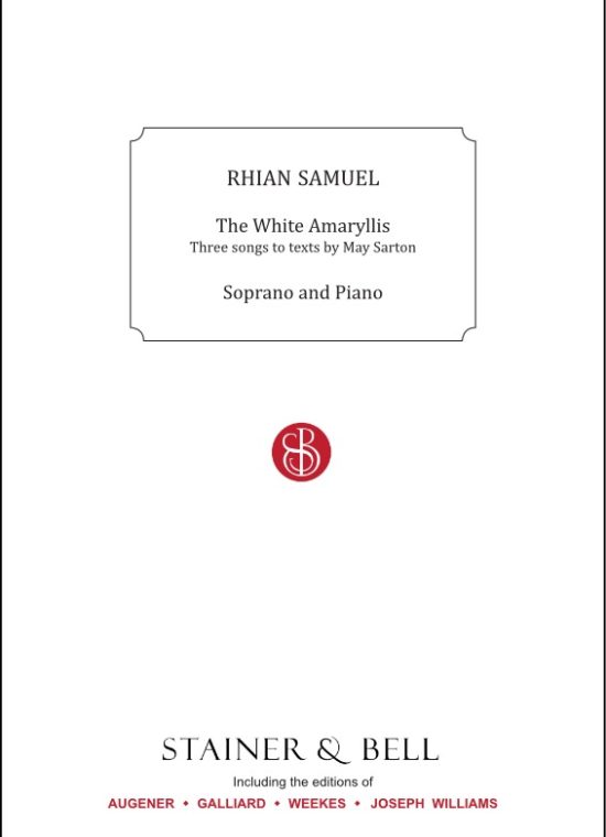 Samuel, Rhian - White Amaryllis, The. Sop & Pf